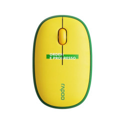 (LS) RAPOO Multi-mode wireless Mouse  Bluetooth 3.0, 4.0 and 2.4G Fashionable and portable, removable cover Silent switche 1300 DPI Brazil - world cup