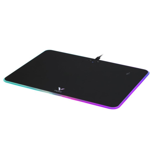 (LS) RAPOO V10RGB Gaming Wireless 5/7.5/10W Fast Charging silicone Mouse Pad Anti-skid rubber base Adjustable light