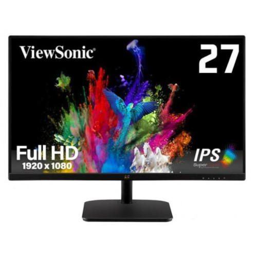 ViewSonic 27” Office Business, Ultra Slim 3 Side Frameless, Super Clear IPS, 4ms 75hz, FHD, DP, HDMI, Adaptive Sync, Dual Speakers. VESA 100. Monitor