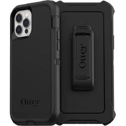 OtterBox Defender Apple iPhone 12 / iPhone 12 Pro Case Black - (77-65401), DROP+ 4X Military Standard,Multi-Layer,Included Holster,Raised Edges,Rugged