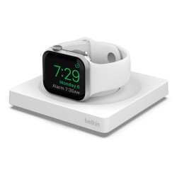 Belkin BoostCharge Pro Portable Fast Charger for Apple Watch - White(WIZ015btWH), Compact and Travel-Ready, 1.2M/3.9FT USB-C cable, 2YR