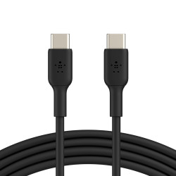 Belkin BoostCharge USB-C to USB-C Cable (2m/6.6ft) - Black (CAB003bt2MBK),60W,480Mbps,8K+ bend,Samsung Galaxy,iPad,MacBook,Google,OPPO,Nokia,2YR