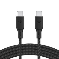 Belkin BoostCharge USB-C to USB-C Cable 3M - Black (CAB014bt3MBK), 100W, 480Mbps,30K bend, Samsung Galaxy,iPad,MacBook,Google,OPPO,Nokia,2YR