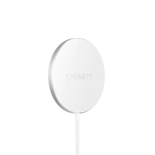 Cygnett MagCharge Magnetic Wireless Charging Cable (1.2M) - White (CY4416CYMCC), MagSafe  Qi Compatible, Up to 15W Fast Charge, Perfect Align