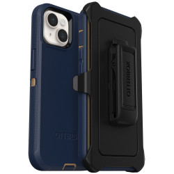 OtterBox Defender Apple iPhone 14 Plus Case Blue Suede Shoes - (77-88367), DROP+ 4X Military Standard,Multi-Layer,Included Holster,Raised Edges,Rugged