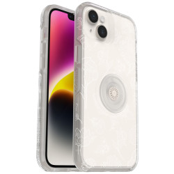 OtterBox Otter + Pop Symmetry Clear Apple iPhone 14 Plus Case Flower Of The Month (Clear) - (77-89695), Antimicrobial, DROP+ 3X Military Standard