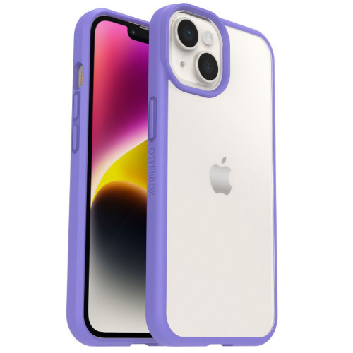 OtterBox React Apple iPhone 14 Plus Case Purplexing (Purple) - (77-88878), Antimicrobial, DROP+ Military Standard, Raised Edges, Hard Case, Soft