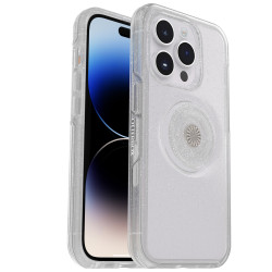 OtterBox Otter + Pop Symmetry Clear Apple iPhone 14 Pro Case Stardust Pop (Clear Glitter) - (77-88807), Antimicrobial, DROP+ 3X Military Standard