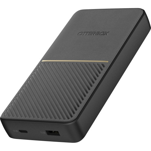 OtterBox Fast Charge Power Bank 20K mAh - Black (78-80642), Dual Port USB-C (18W)  USB-A (18W), Includes USB-C Cable (15CM), USB PD 2.0/3.0, Durable