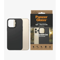 PanzerGlass Apple iPhone 14 Pro Max Biodegradable Case - Black (0420), Military Grade Standard, Wireless charging compatible, Scratch Resistant, 2YR