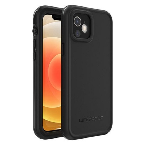 LifeProof FRE Apple iPhone 12 Case Black - (77-82137), WaterProof, 2M DropProof, DirtProof, SnowProof, 360° Protection Built-In Screen-Cover