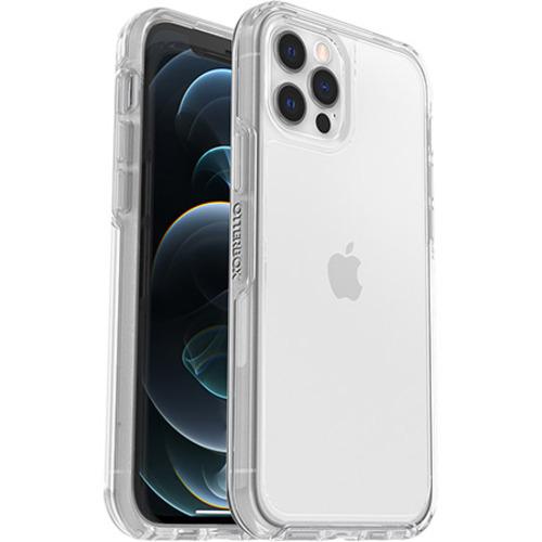 OtterBox Symmetry Clear Apple iPhone 12 / iPhone 12 Pro Case Clear - (77-65422), Antimicrobial, DROP+ 3X Military Standard, Raised Edges, Ultra-Sleek