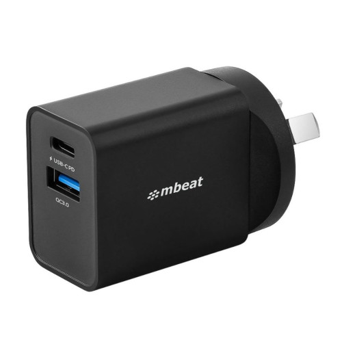 mbeat® Gorilla Power Dual Port 18W USB-C PD  QC 3.0 Charger