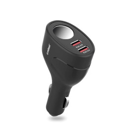 (LS) mbeat®  Gorilla Power Dual Port QC3.0 Car Charger and Cigarette Lighter Extender