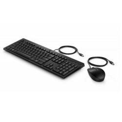 HP 225 USB Wired Mouse and Keyboard Combo - USB Type-A 3.0 Connection, Windows 10 Operating System