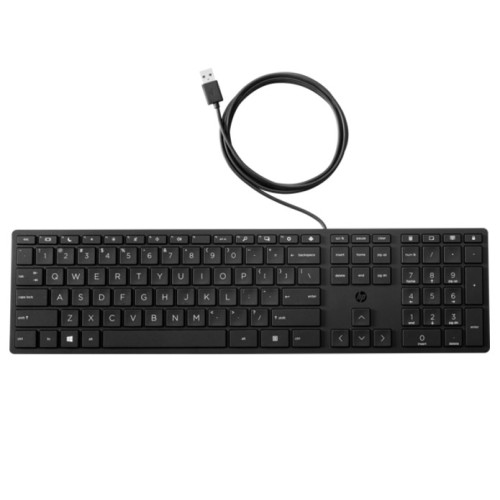 HP Wired 320K Full-Sized Keyboard - Compatible with Windows 10, Desktop PC, Laptop, Notebook USB Plug and Play Connectivity, Easy Cleaning 1YR WTY