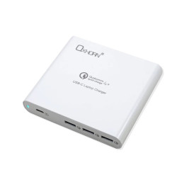 Oxhorn USB-C Quick Charge 3.0 Laptop Notebook Charger - Fast Charging 40W Power USB Type C, USB 3.0, USB-A, *Clearance*