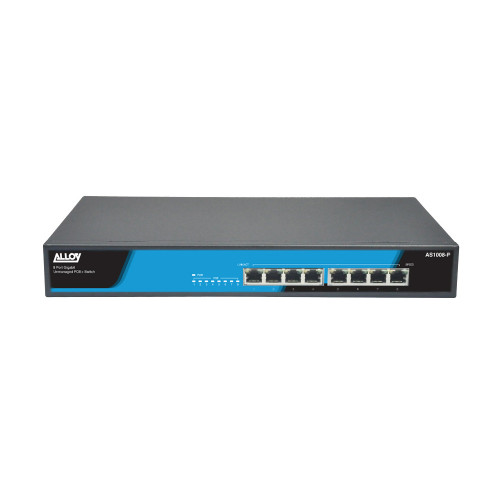 Alloy AS1008-P  8 Port Unmanaged Gigabit 802.3at PoE Switch, 150 Watts