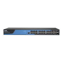 Alloy AS5026-P 26 Port Layer 3 Lite Managed PoE+ Switch with 26x 10/100/1000Mbps Ports + 2x Paired 100M/1Gb SFP Ports, 185W
