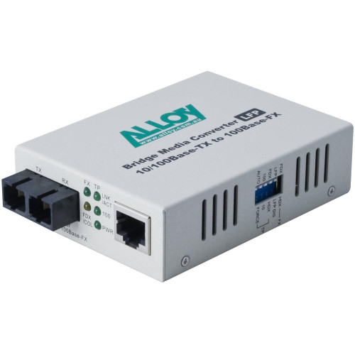 Alloy FCR200SC.10015  10/100Base-TX to 100Base-FX Single Mode Fibre (SC) 1550nm Converter Switch module with LFP via FEF or FM. 100Km. MOQ 10 units