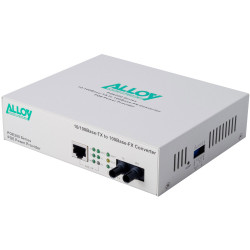 Alloy POE200ST 10/100Base-TX to 100Base-FX Multimode Fibre (ST) Converter, provides PoE power (RJ-45). 2km