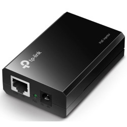 TP-Link TL-POE150S PoE Injector Adapter, IEEE 802.3af compliant, Data and power carried over the same cable up to 100 meters, plastic case, pocket siz