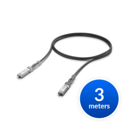 Ubiquiti SFP28 Direct Attach Cable, 25Gbps DAC Cable, 25Gbps Throughput Rate, 3m Length