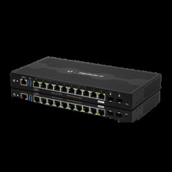 Ubiquiti EdgeRouter 12 - 10-Port Gigabit Router, 2 SFP Ports- 24v Passive PoE In and Out (Limited) - 1GHz Quad Core Processor - 1GB RAM