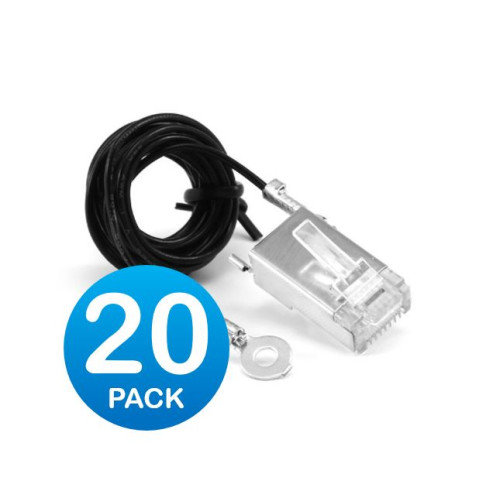 Ubiquiti TC-GND, Tough Cable RJ45 Connector, with Ground Cable, Shielded - Pack of 20x