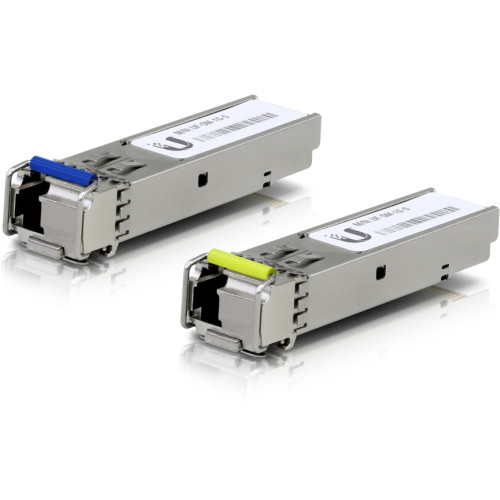 Ubiquiti UFiber SFP Single-Mode BiDi Fiber Module, 1 Gbps, 3km Distance, 2-Pack