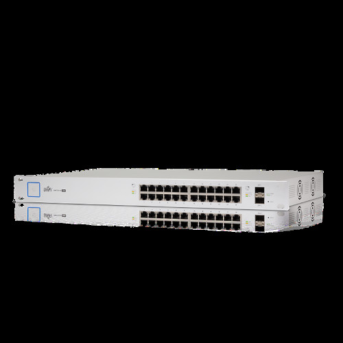 Ubiquiti UniFi Network, Switch, US-24-250W, Gen1, 24-Port, POE 250W, (24) Gb ERJ 45ports, (2) 1G SFP Ports, Layer 2, Rack Mount