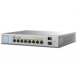 Ubiquiti UniFi Network, Switch, US-8-150W, Gen1, 8-Port, POE 130W, (8) GbERJ 45 ports, (2) 1G SFP ports, Layer2, No Mount