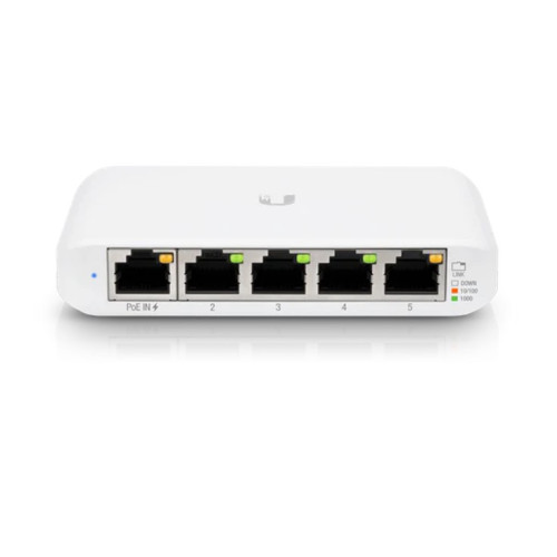 Ubiquiti UniFi Network, Switch, USW-Flex-Mini, 5-Port, No POE, (4) GbE Ports, (1) GbE PoE Input, Layer2, No Mount