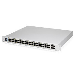 Ubiquiti UniFi Network, Switch, USW-Pro-48-POE, 48-Port, POE 600W, (40) GbE PoE+,(8) GbE PoE++ Ports, (4) 10G SFP+ Ports, Layer 3, Rack Mount