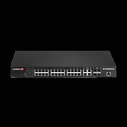 Edimax GS-5424PLC V2 Surveillance VLAN 28-Port Gigabit PoE+ Long Range Web Smart Switch with 4 Gigabit RJ45/SFP Combo Ports