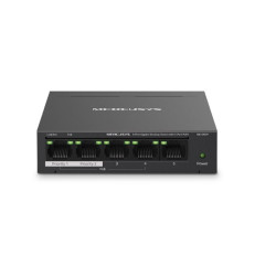 Mercusys MS105GP 5-Port Gigabit Desktop Switch with 4-Port PoE+, 10/100/1000 Mbps RJ45 ports, Up to 250 m