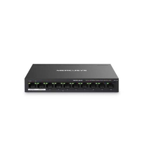 Mercusys MS110P 10-Port 10/100Mbps Desktop Switch with 8-Port PoE+, Up to 250 m