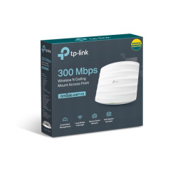 TP-Link EAP110 300Mbps Wireless N300 Ceiling Mount Access Point 1x1Gbps RJ45 PoE 1x Console Port 2x4dBi Omni Internal Antenna,Omada