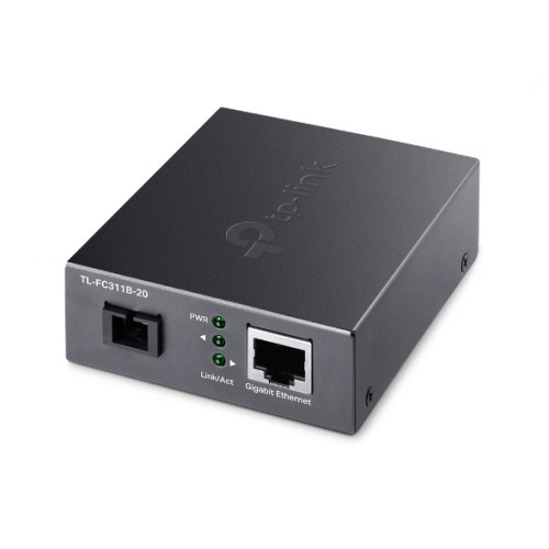 TP-Link TL-FC311B-20 Gigabit WDM Media Converter - IEEE 802.3u 1550nm 20KM 9/125 µm Single-Mode Fiber (Compatible with TL-FC311A-20)