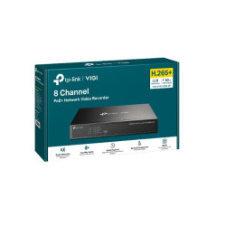 TP-Link VIGI NVR1008H-8P 8 Channel PoE+ Network Video Recorder, 53W PoE Budget, H.265+, 4K Video Output  16MP Decoding Capacity 3Y (LD)