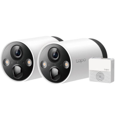 TP-Link Tapo C420S2 4MP Smart Wire-Free Security Camera System, 2-Camera System,2K QHD,1080P,Night Vision,Two-Way Audio