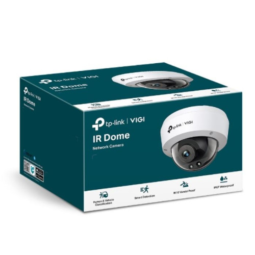 TP-Link VIGI 4MP C240I(2.8mm) IR Dome Network Camera, 4mm Lens, Smart Detection, 3YW(LD)