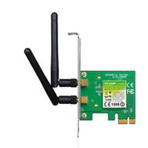 TP-Link TL-WN881ND N300 Wireless N PCI Express Adapter 2.4GHz (300Mbps) 802.11bgn 2x2dBi Detachable Omni Antennas MIMO with Low Profile Bracket