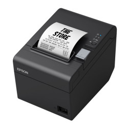 EPSON TM-T82III Thermal Direct Receipt Printer, USB/Ethernet Interface, Max Width 80mm, Includes AC Adapter, Black