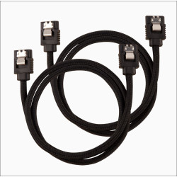 Corsair Premium Sleeved SATA 6Gbps 60cm Cable — Black