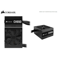 Corsair 650W CV650, 80+ Bronze Certified, up to 88% Efficiency, 125mm Compact Design, EPS 8PIN x 2, PCI-E x 2, ATX Power Supply, PSU (LS)