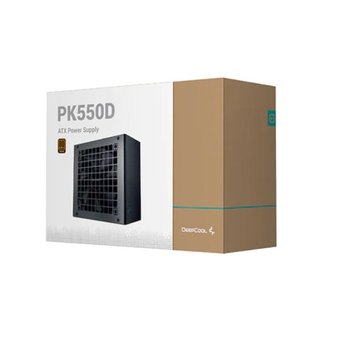 DeepCool PK550D 80+ Bronze Power Supply Unit, 120mm Fan, Taiwan Capacitor, DC to DC, ATX12V V2.4, 100,000 MTBF, 85% Efficiency 5YW