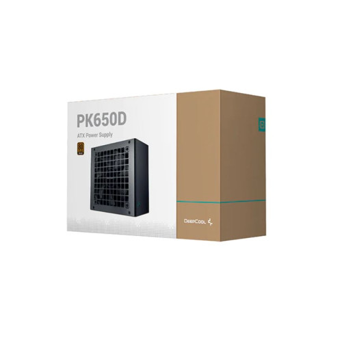 DeepCool PK650D 80+ Bronze Power Supply Unit, 120mm Fan, Taiwan Capacitor, DC to DC, ATX12V V2.4, 100,000 MTBF, 85% Efficiency  5YW