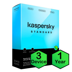 Kaspersky Standard Physical Card (3 Device, 1 Account, 1 Year) Supports PC, Mac,  Mobile (KIS/Internet Security New Equivalent)