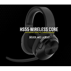 Corsair HS55 Wireless Core Carbon WL  Bluetooth, PS5, Switch. Discord Certified, Ultra Comfort Foam Gaming Headset